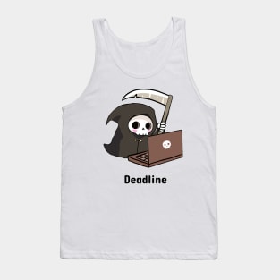 Cute grim reaper on a deadline Tank Top